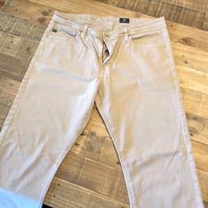 AG Jeans—Graduate fit tailored leg stone color.